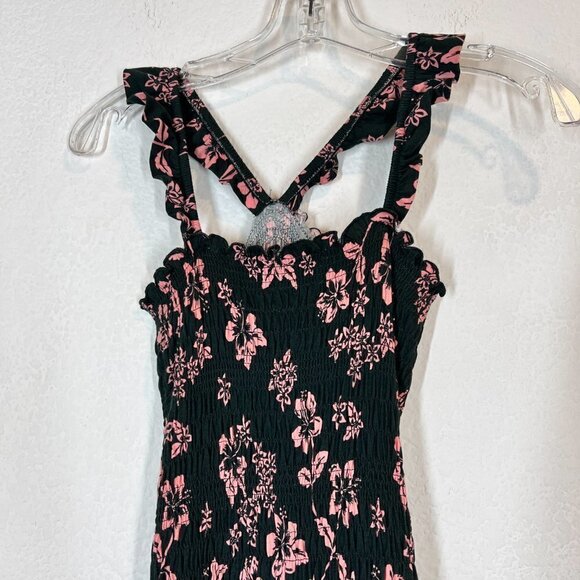 Scotch and Soda Maxi Dress Floral Aloha Hula Green Hawaiian Long - Picture 4 of 12